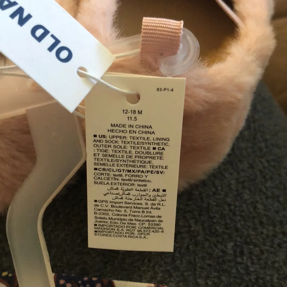 Cozy faux fur ballet flats for baby girl 12-18 months